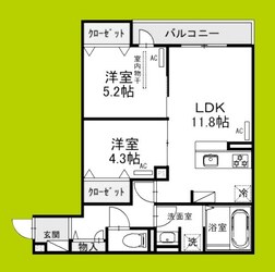 Clashist細井川の物件間取画像